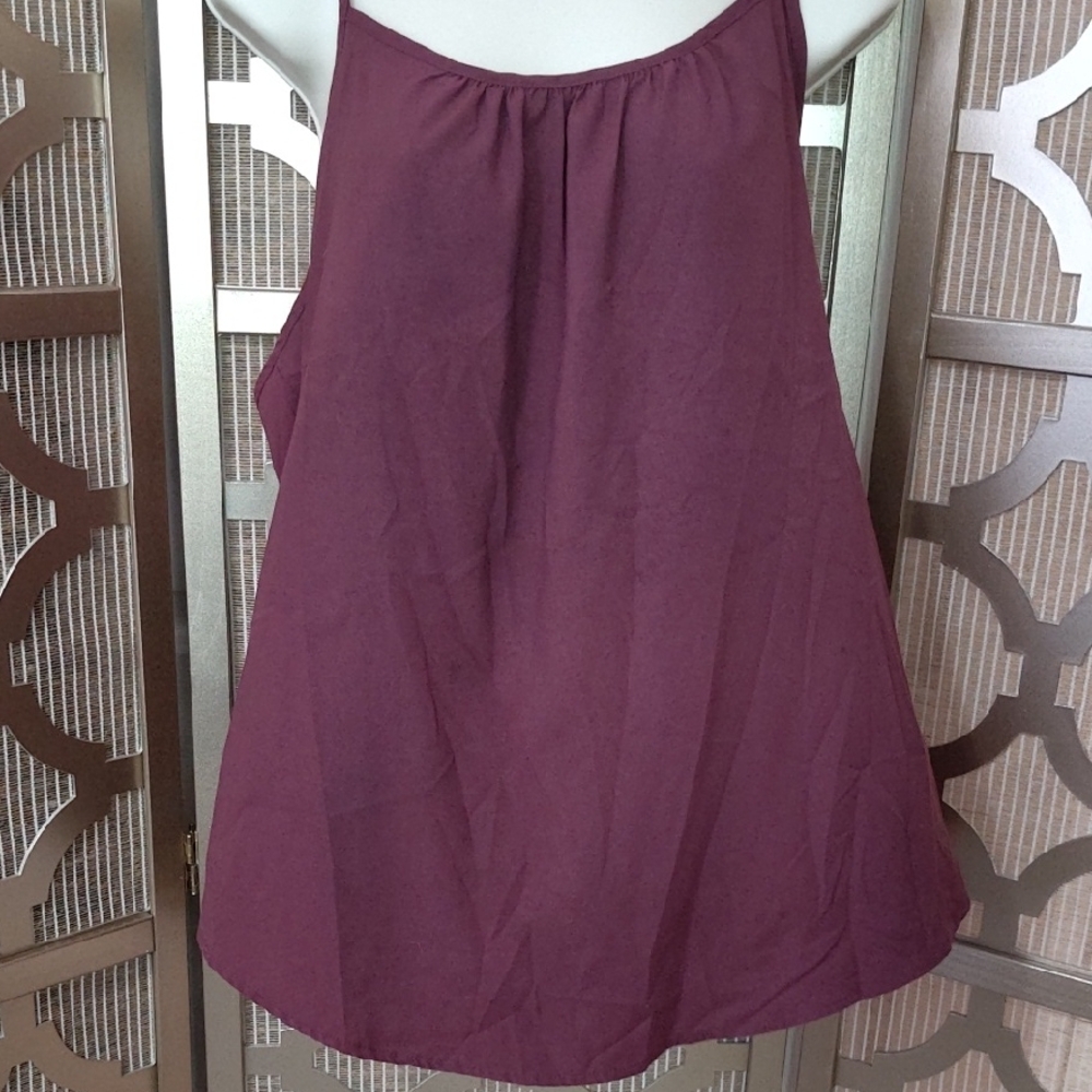Faded Glory Maroon Sleeveless Blouse